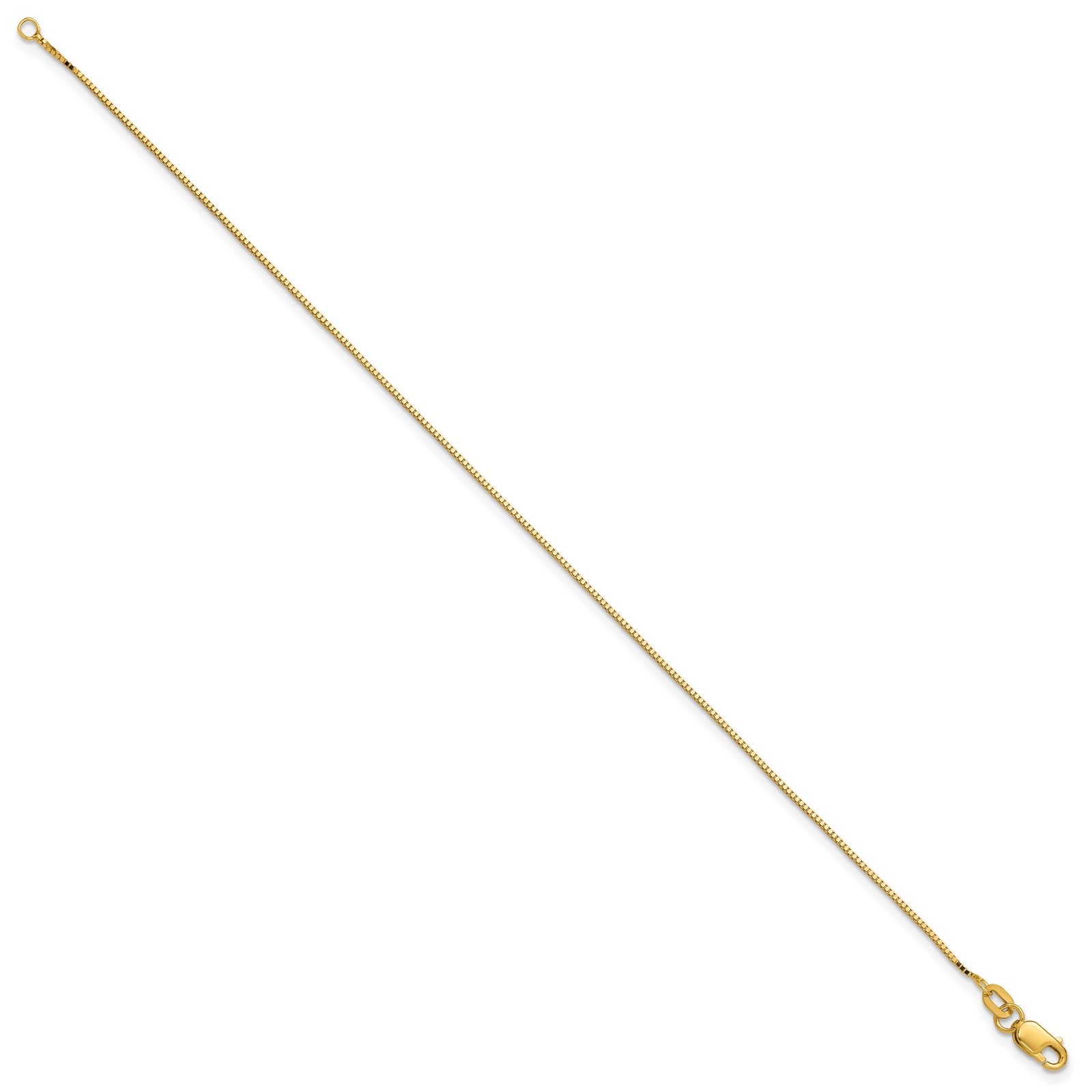 14k .9mm Box with Lobster Clasp Chain