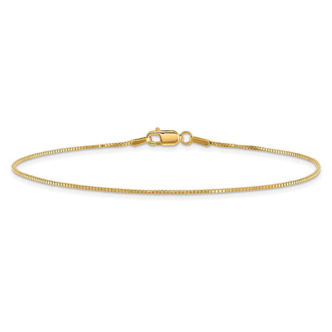 14k .95mm Box Chain Anklet