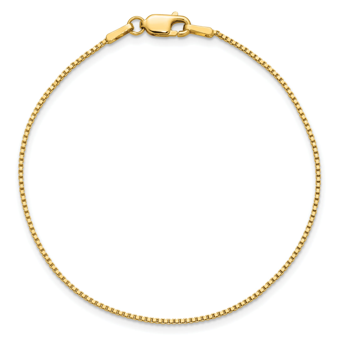 14k 1.0mm Box Chain Anklet