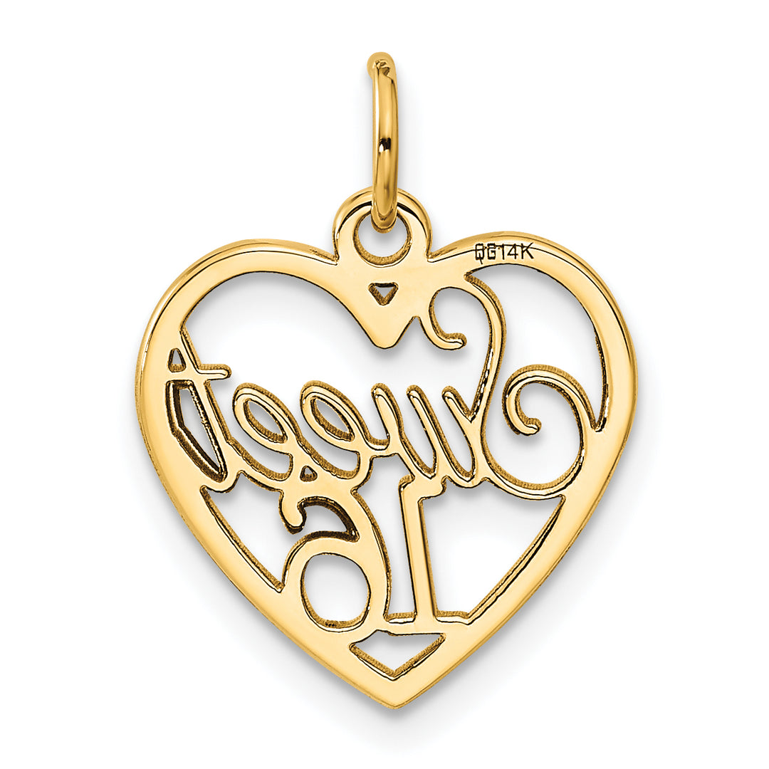 14k SWEET 16 Charm