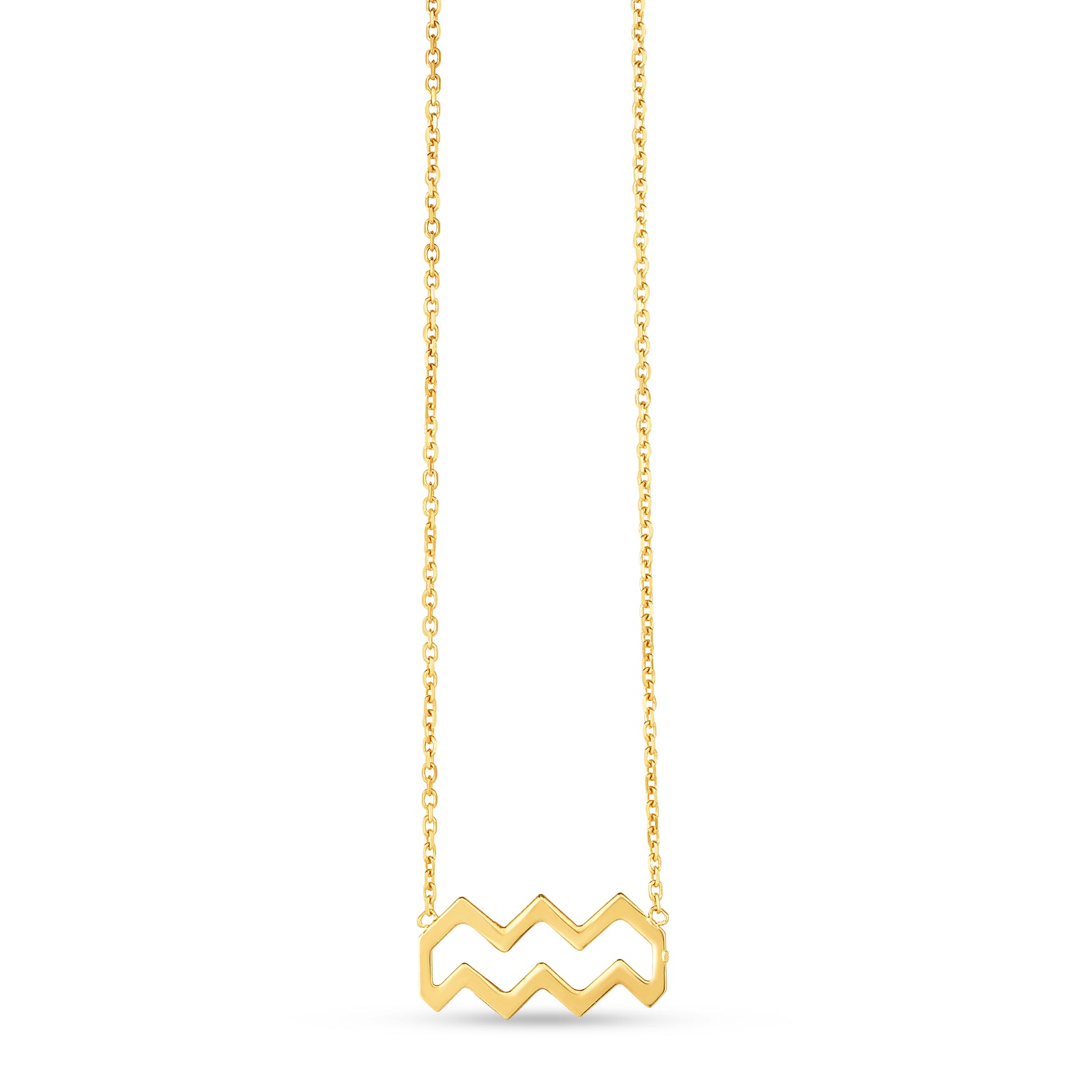 14K Gold Aquarius Necklace