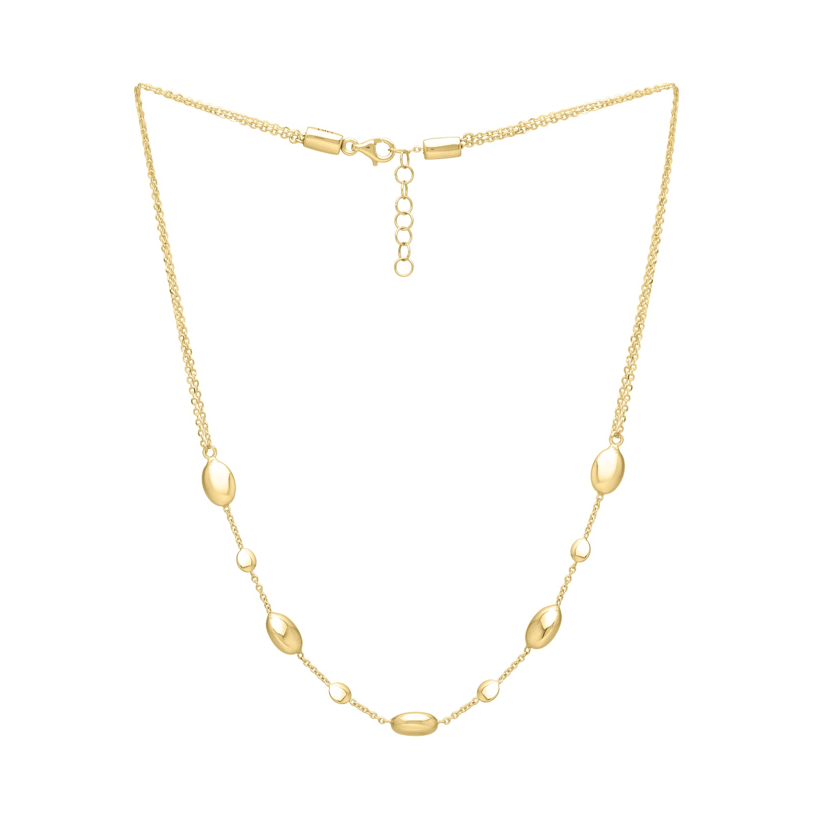 14K Adjustable Puff Pebble Bracelet/Anklet