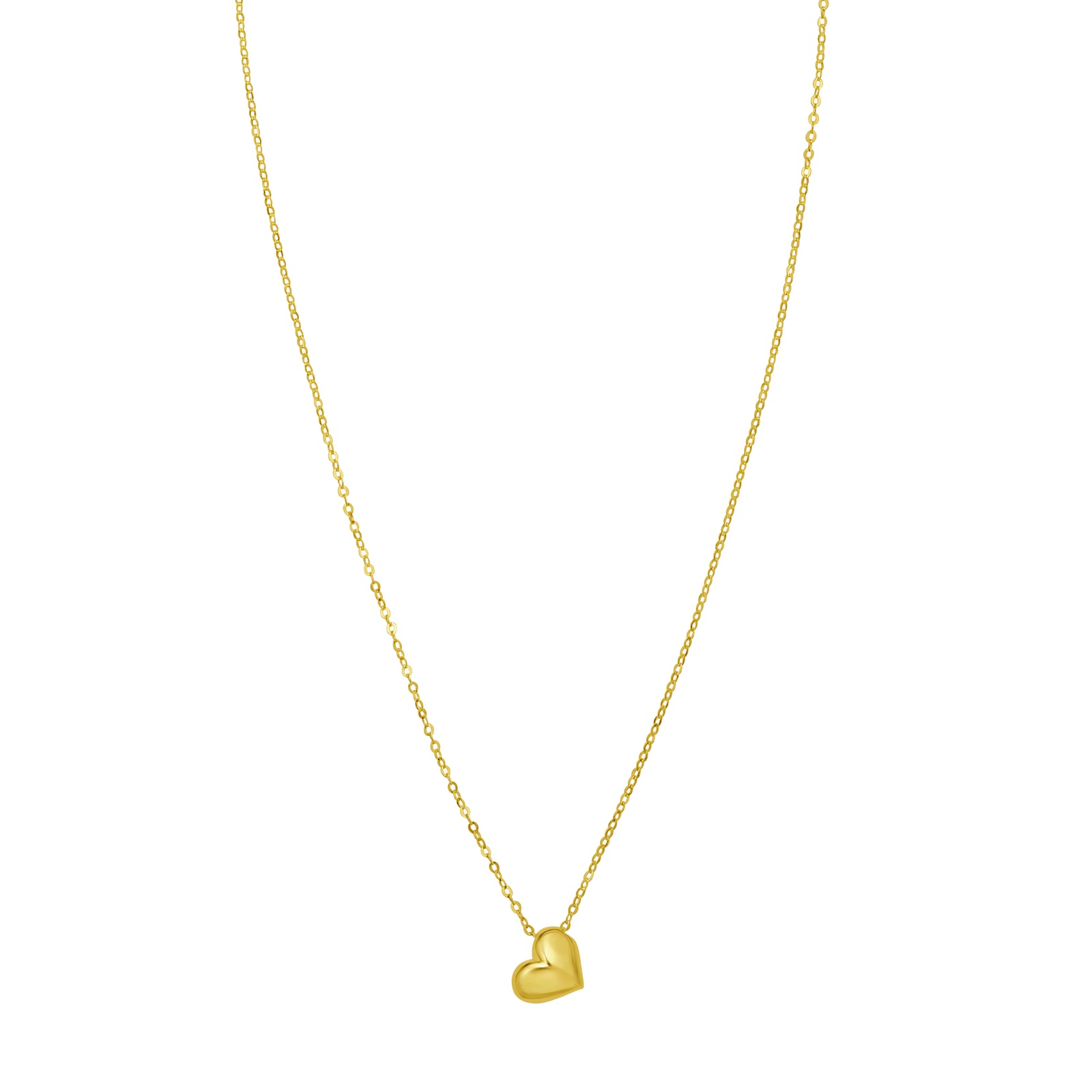 14K Puffed Mini Heart Pendant