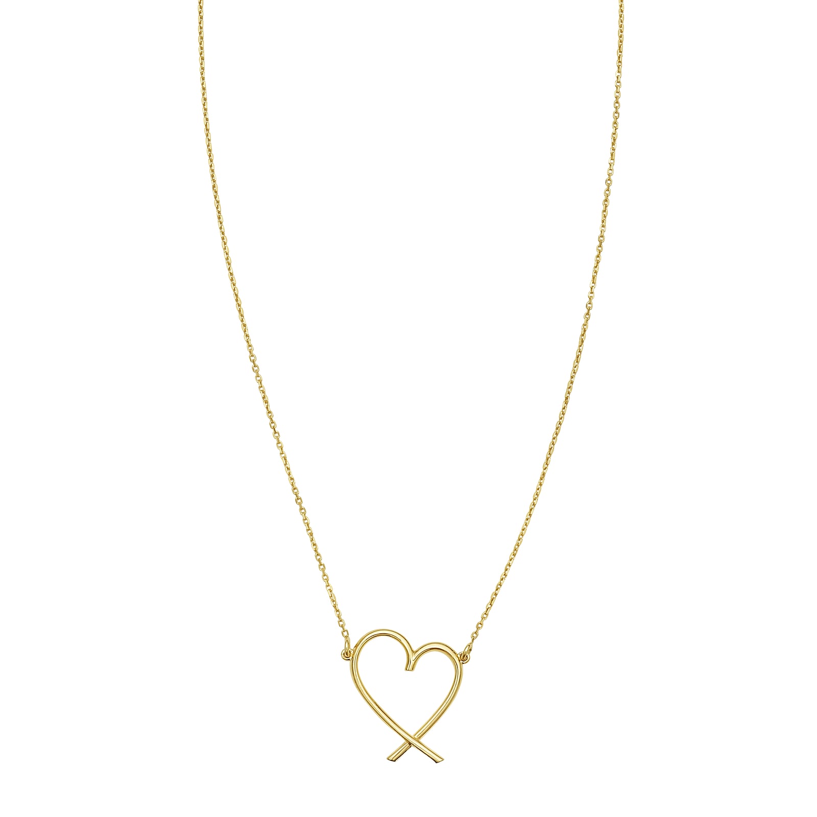 14K Delicate Heart Necklace