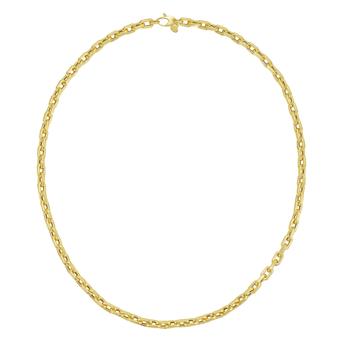 14K Mens Fashion French Cable Link Necklace