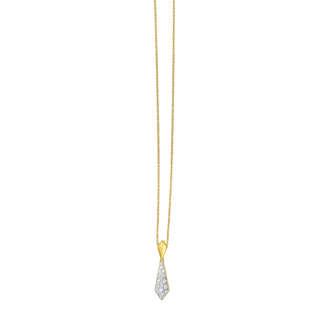 14K Diamond Necktie Necklace