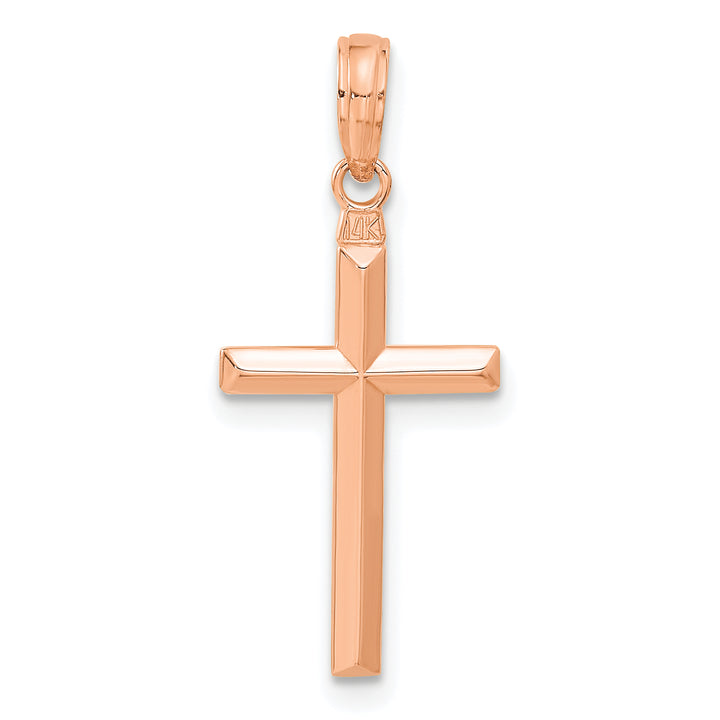 14k Rose Gold Reversible Latin Cross Pendant