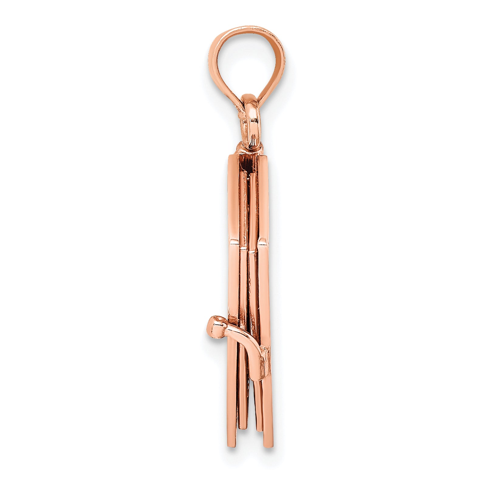 14k Rose Gold 3-D Holy Bible w/ Lords Prayer Moveable Charm
