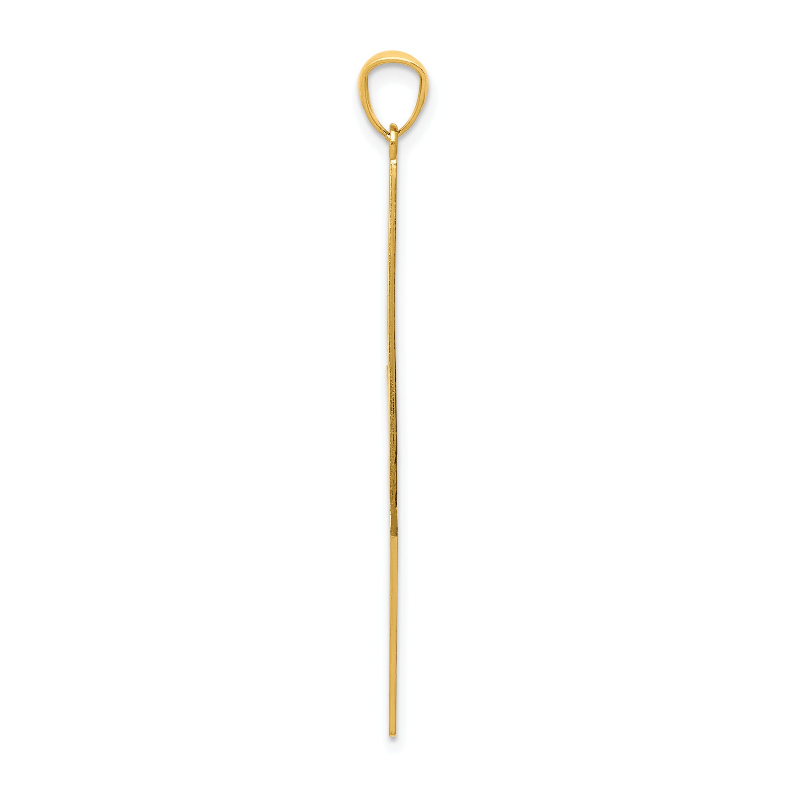 14k Polished D/C Lightning Bolt Pendant