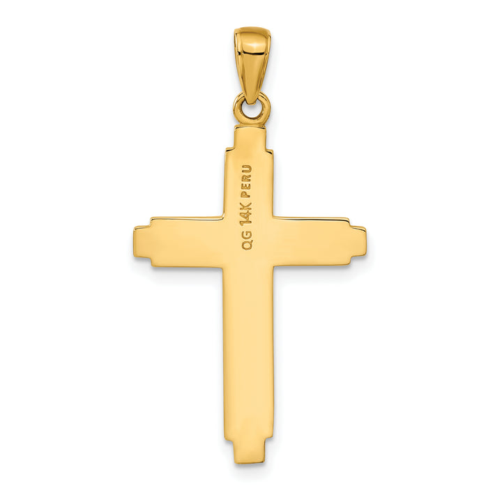 14K Solid Cross Pendant