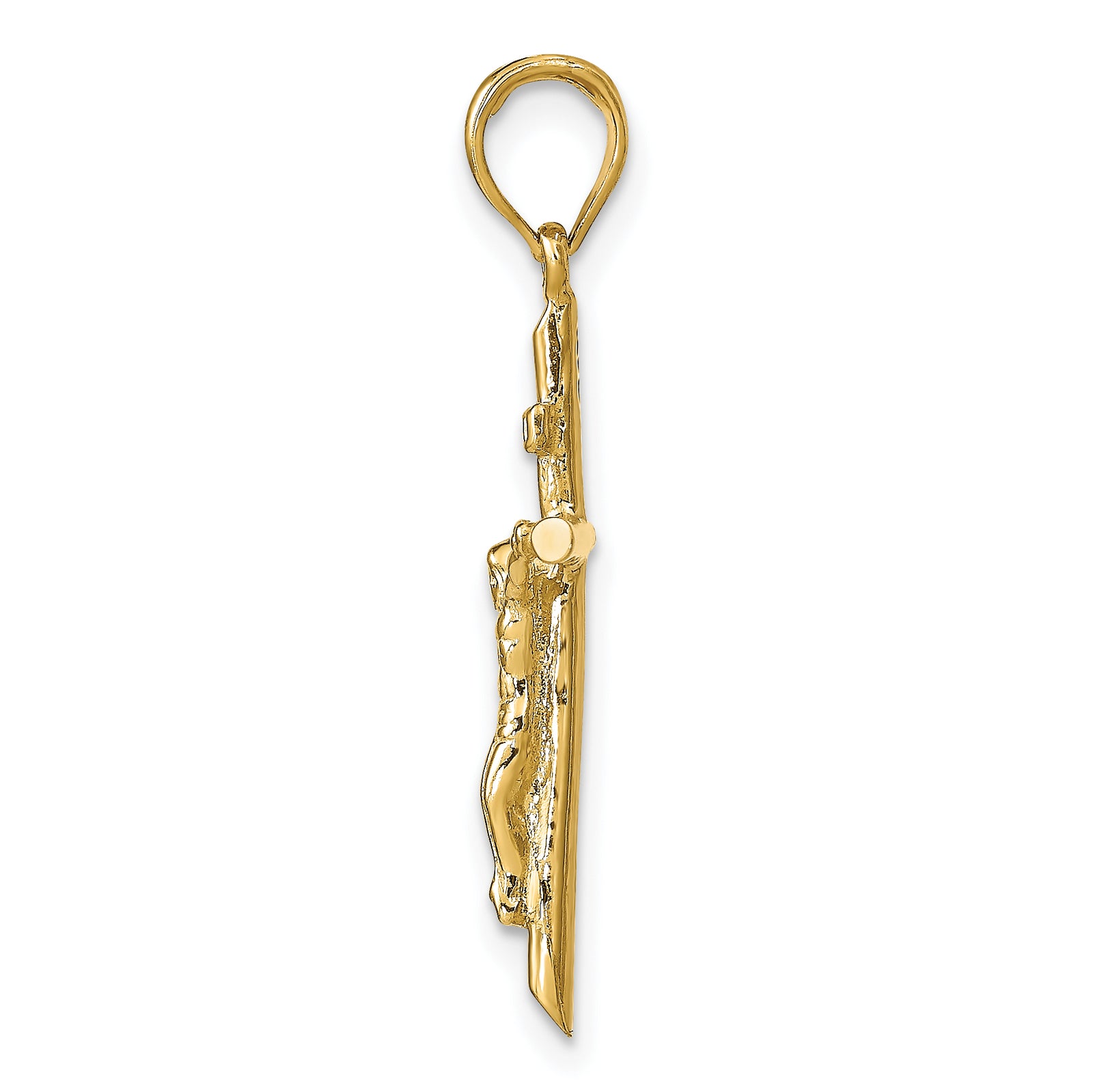 14K Stick Style Crucifix Pendant