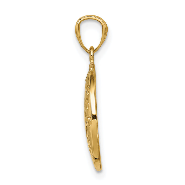 14K w/ Rhodium LOVE YOU TO THE MOON AND BACK Pendant