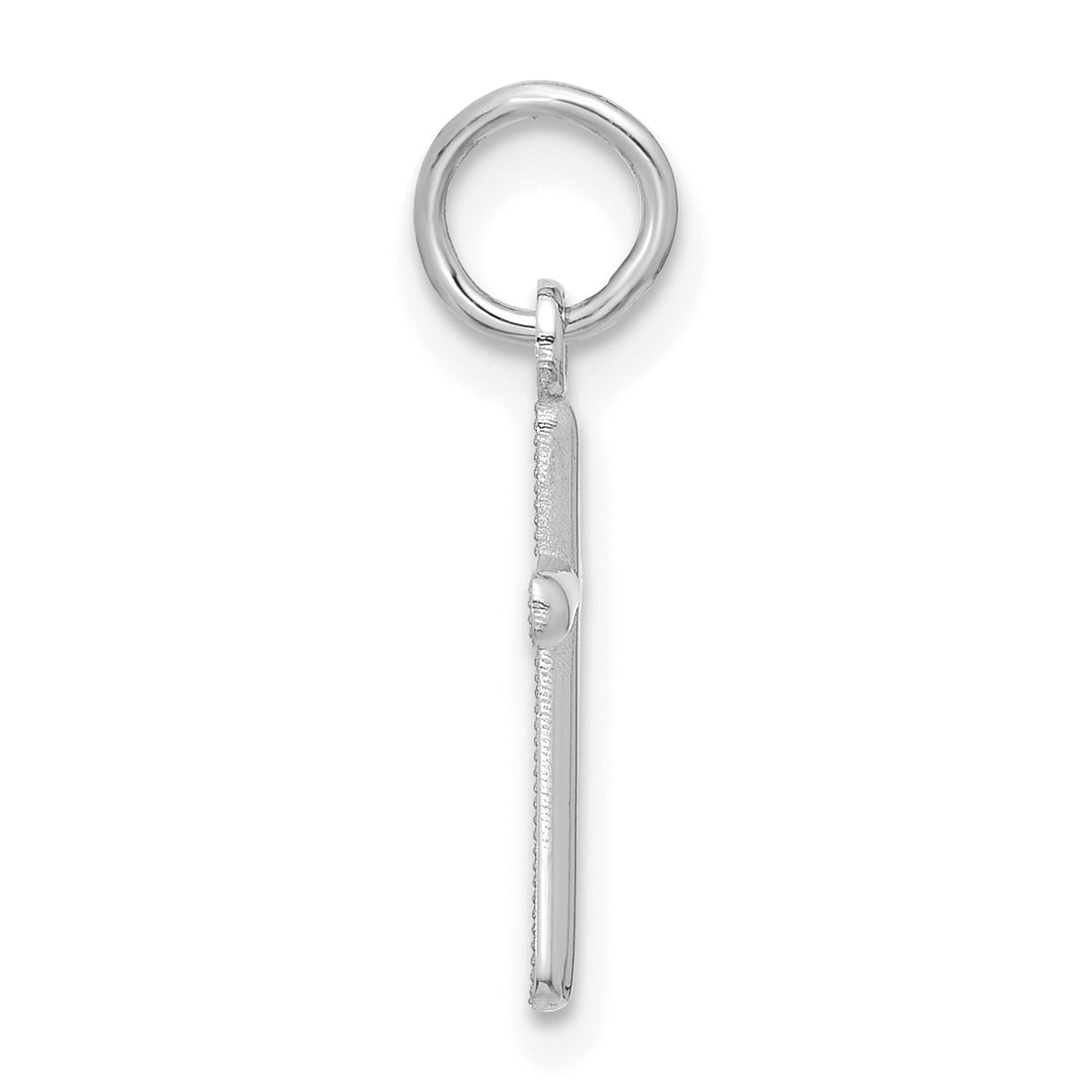 14k White Gold Cross Pendant
