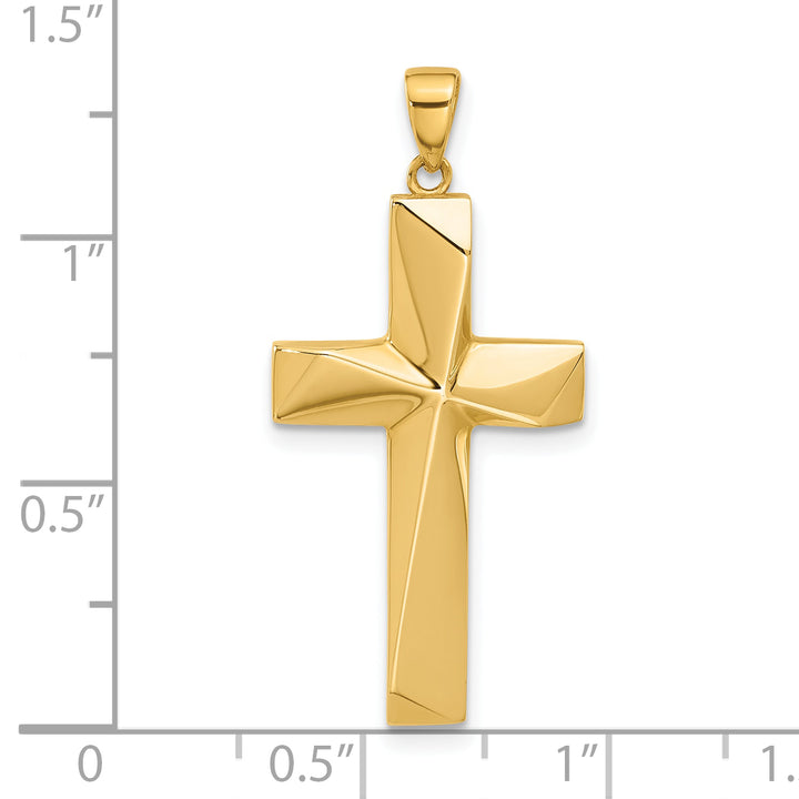 14K Polished Cross Pendant