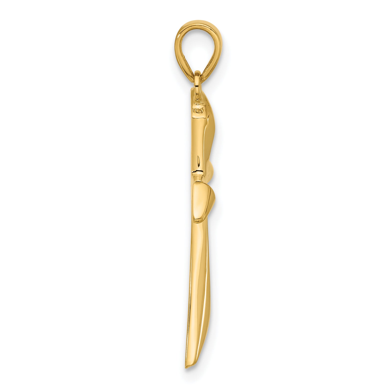 14K Polished Cross Pendant