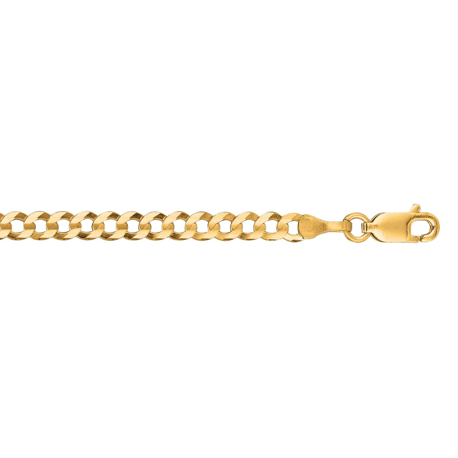 14K Gold 3.2mm Comfort Curb Chain