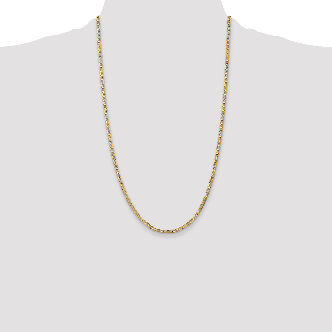 14k 3mm Concave Anchor Chain
