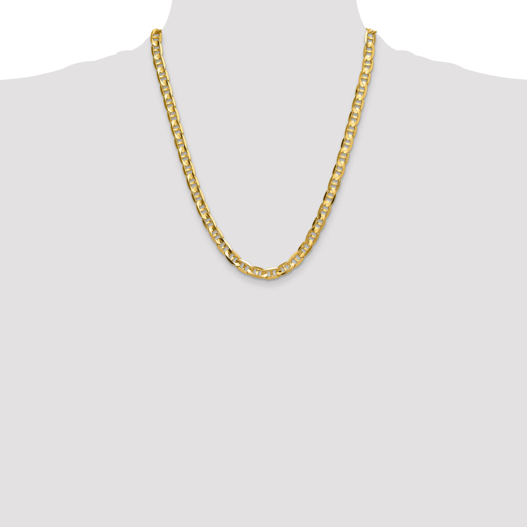 14k 8mm Concave Anchor Chain