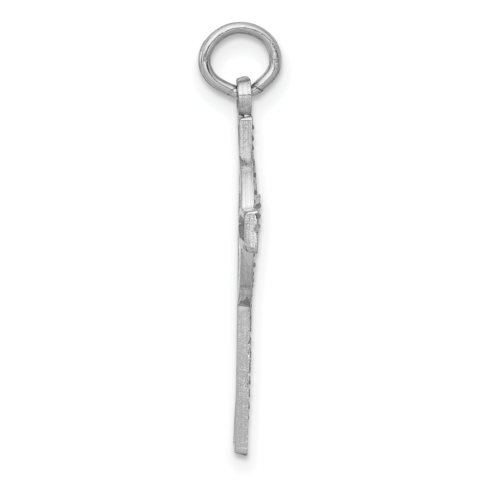 14k White Gold Celtic Cross Charm