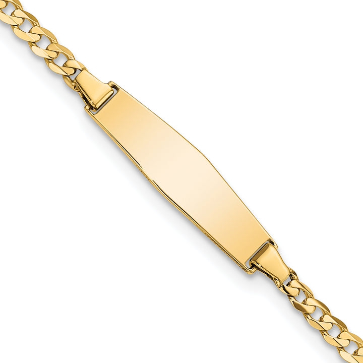 14k Baby Soft Diamond Shape Curb ID Bracelet
