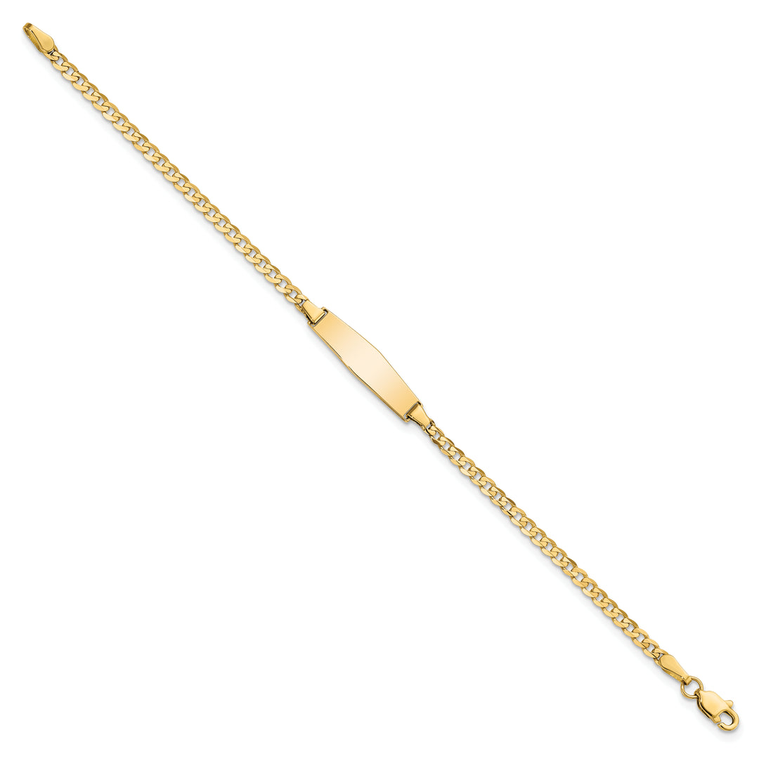 14k Baby Soft Diamond Shape Curb ID Bracelet