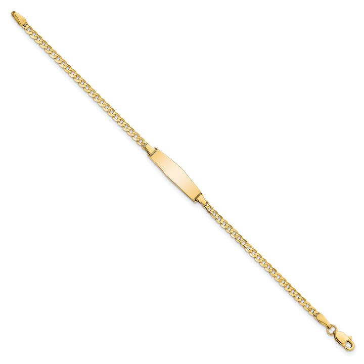 14k Baby Soft Diamond Shape Curb ID Bracelet
