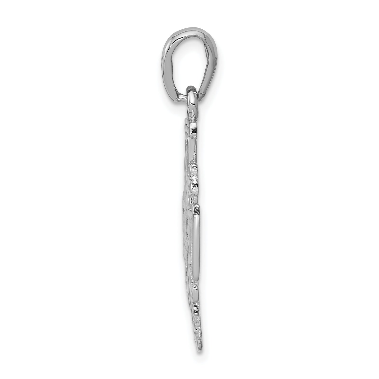 14k White Gold Jerusalem Cross Pendant