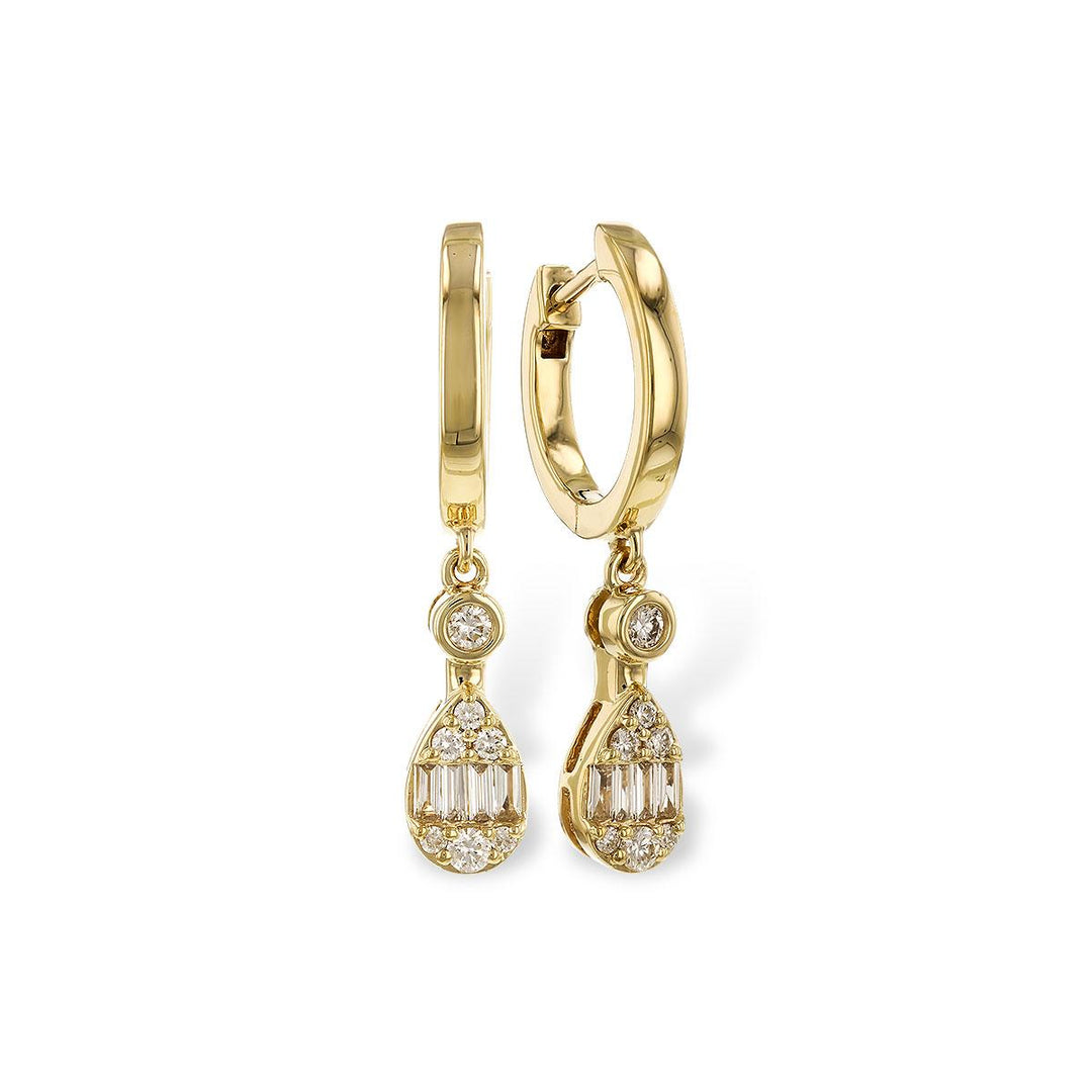 14KT Gold Diamond Earrings