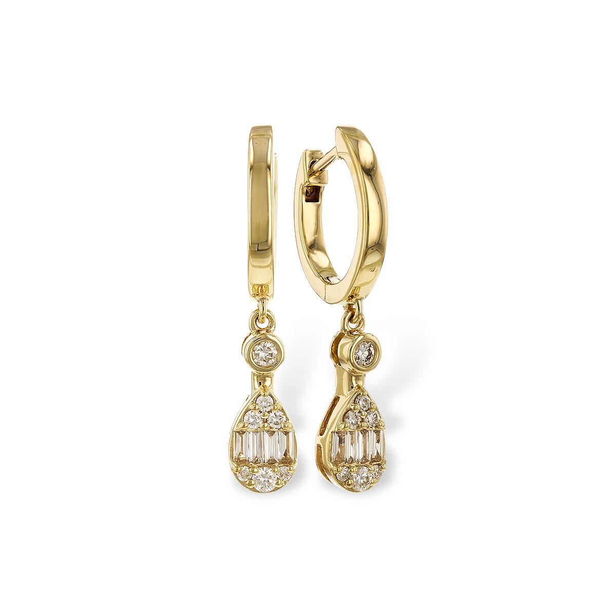 14KT Gold Diamond Earrings