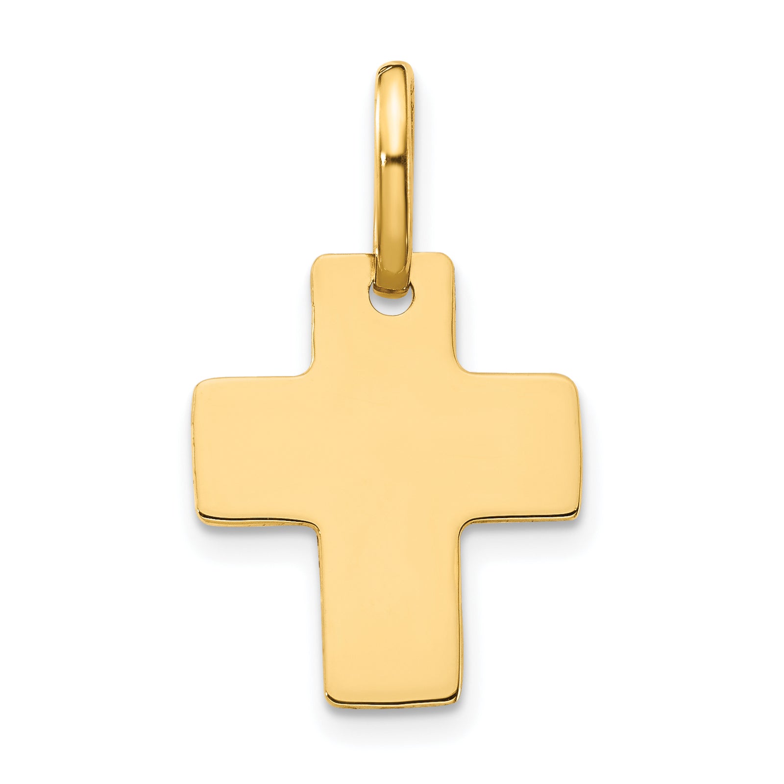 14k Polished Cross Charm