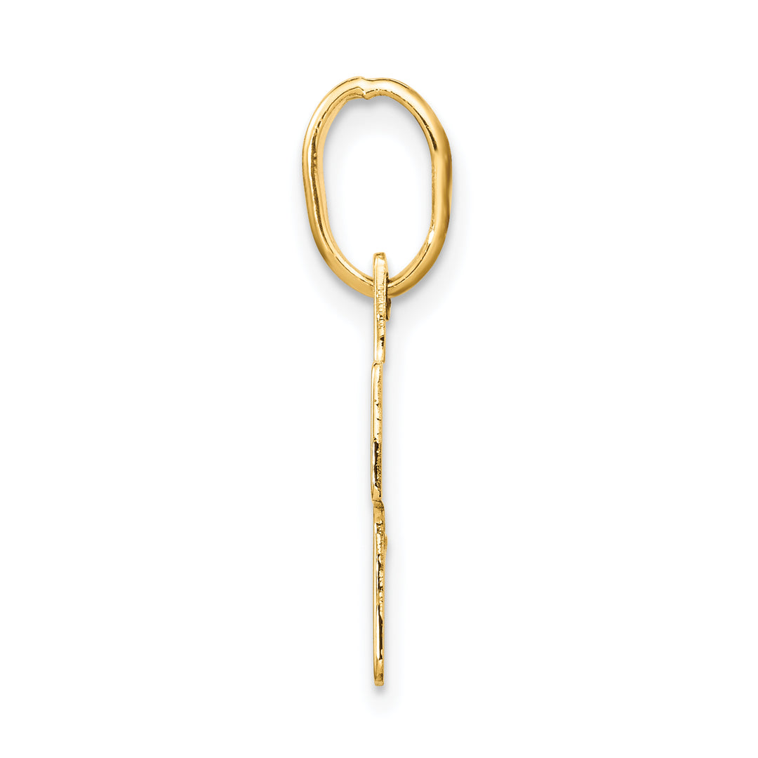 14k Polished Cross Charm
