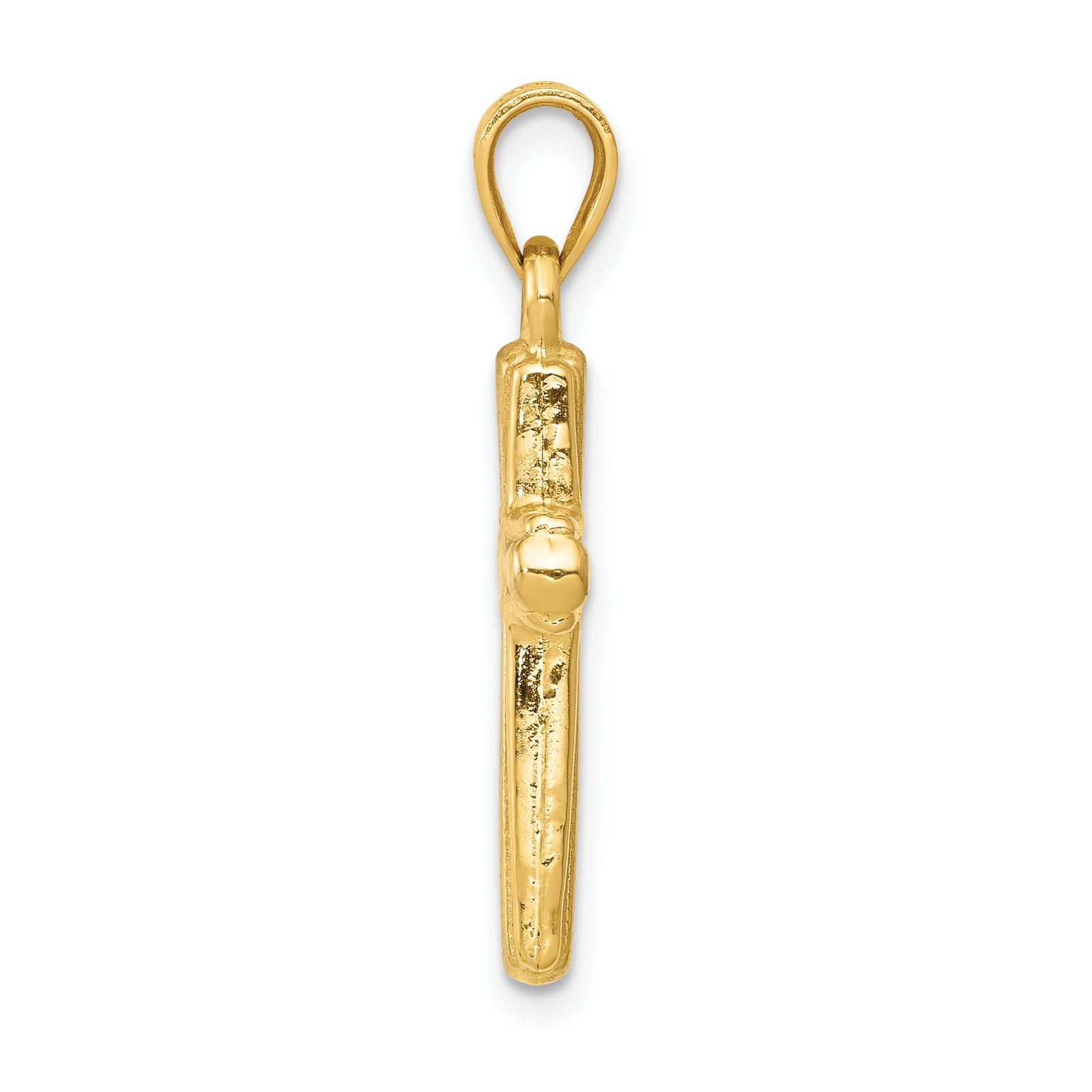 14k w/Rhodium Cross Pendant