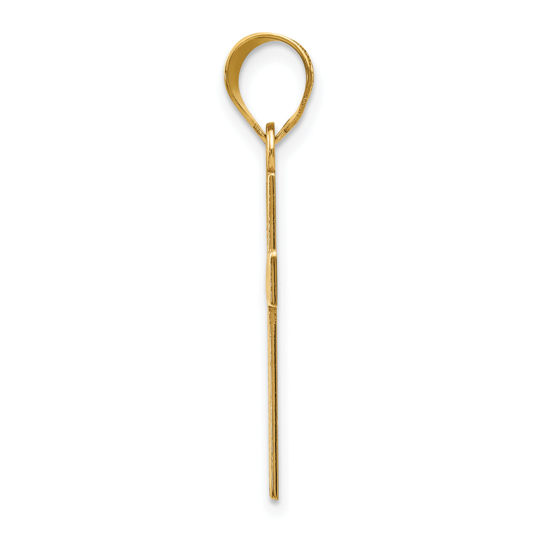 14K Small Satin Cross Pendant