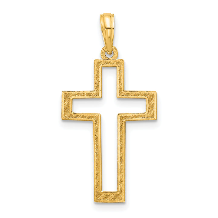 14k Polished Cross Pendant