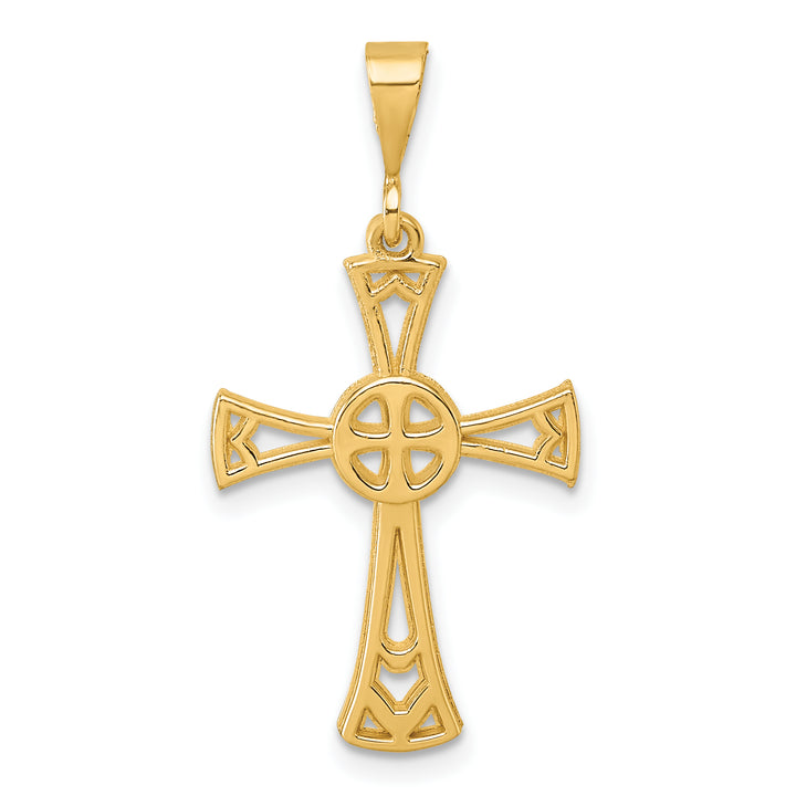 14K Polished Cross Pendant