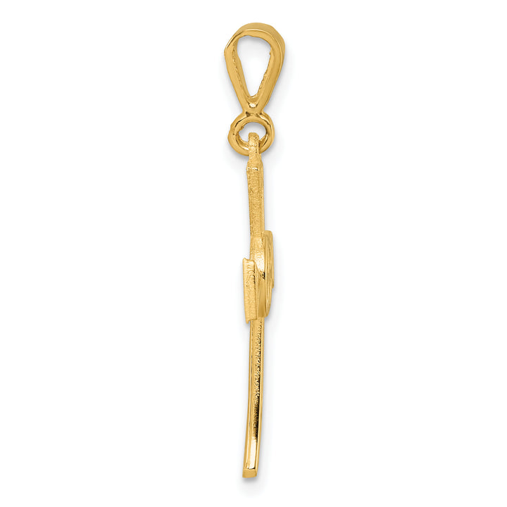 14K Polished Cross Pendant