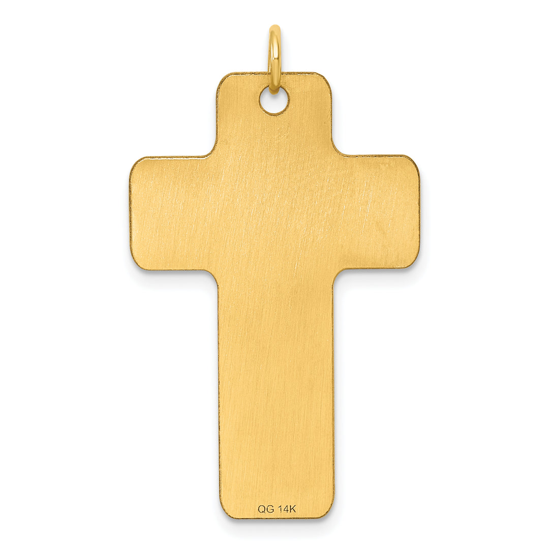 14k Polished Cross Charm