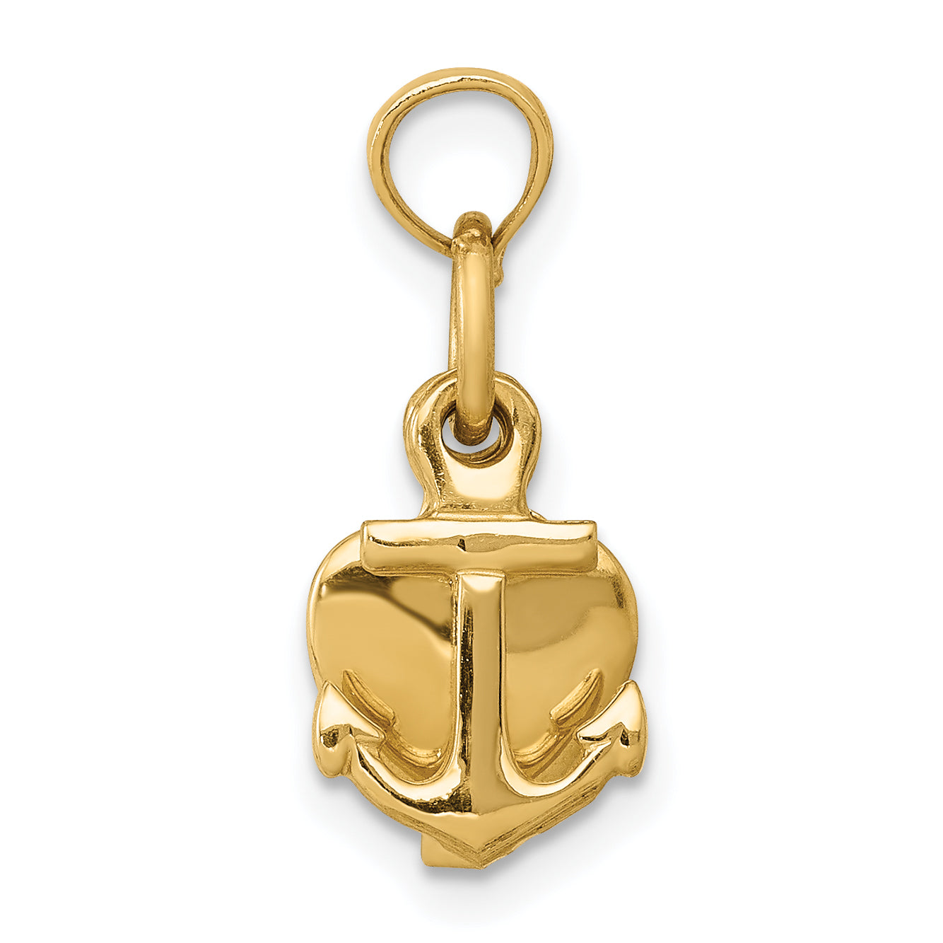 14K 3D Faith, Hope and Charity Charm
