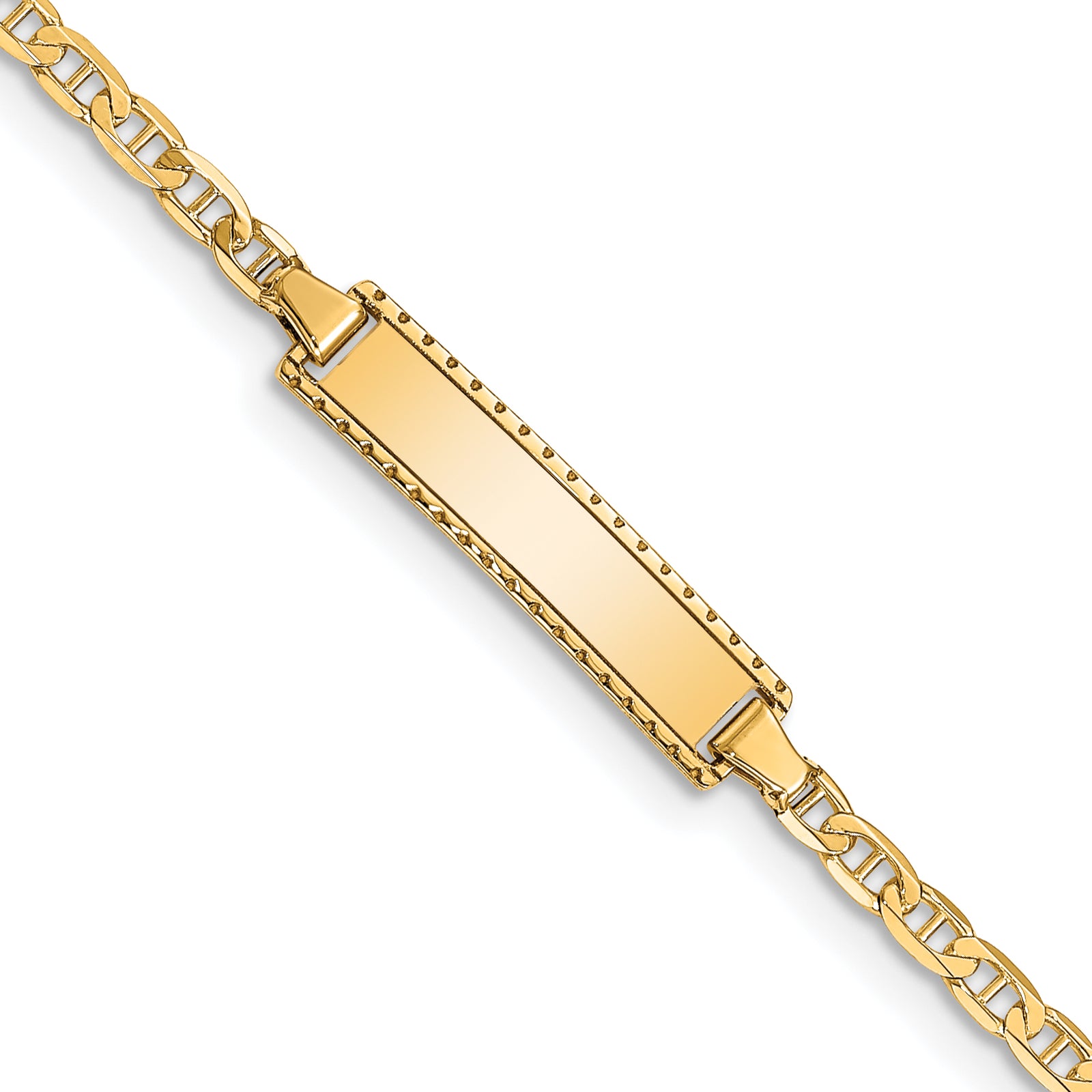 14k Childrens Anchor Link ID Bracelet