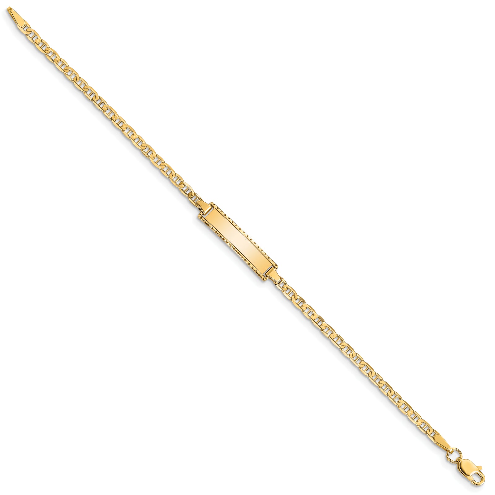 14k Childrens Anchor Link ID Bracelet