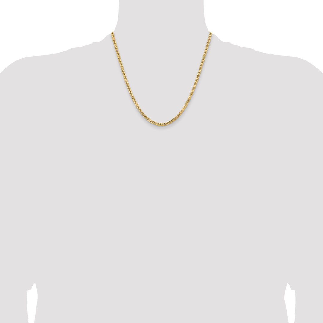 14k 3.5mm Solid Miami Cuban Chain