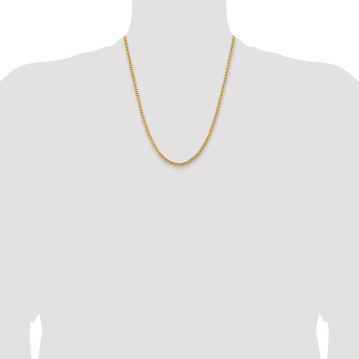 14k 3.5mm Solid Miami Cuban Chain