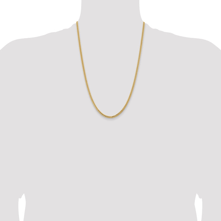 14k 3.5mm Solid Miami Cuban Chain
