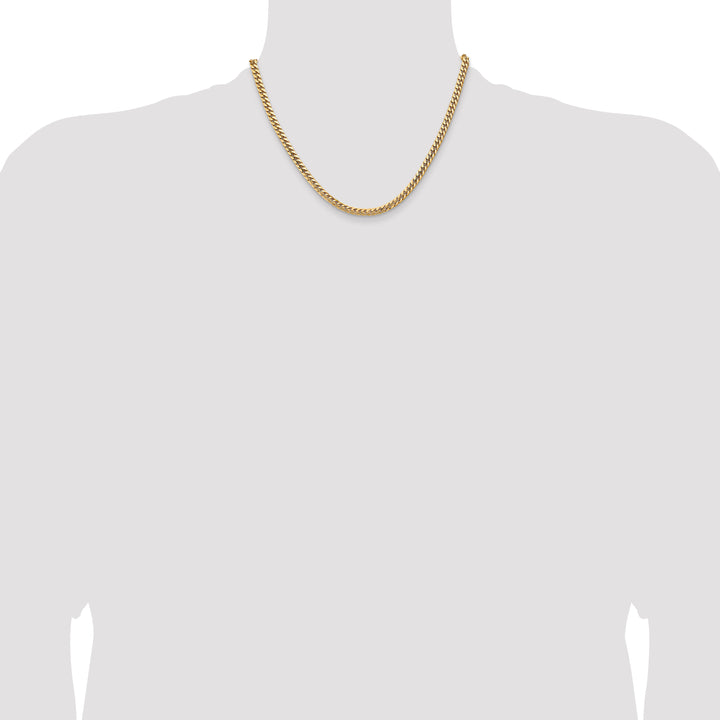 14k 4.3mm Solid Miami Cuban Chain