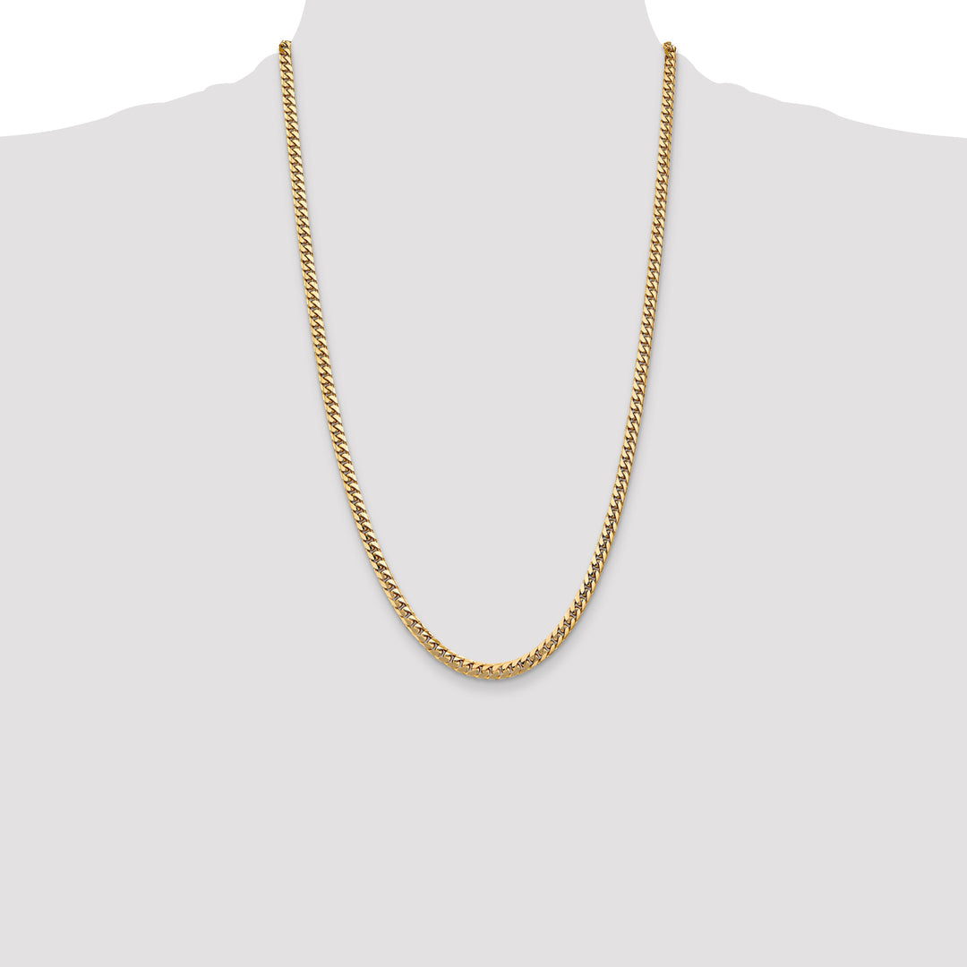 14k 4.3mm Solid Miami Cuban Chain