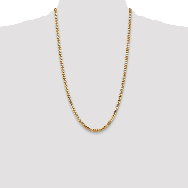 14k 4.3mm Solid Miami Cuban Chain