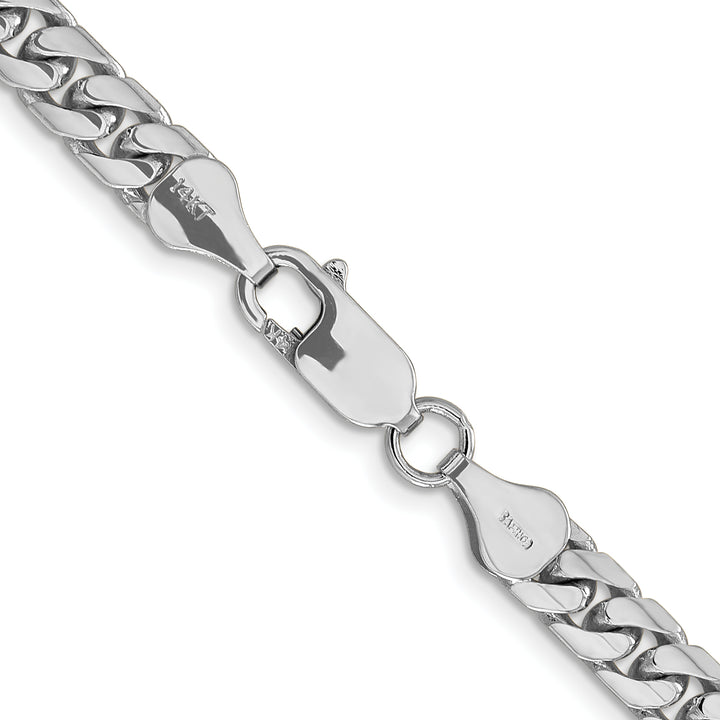 14k White Gold 5.5mm Solid Miami Cuban Chain