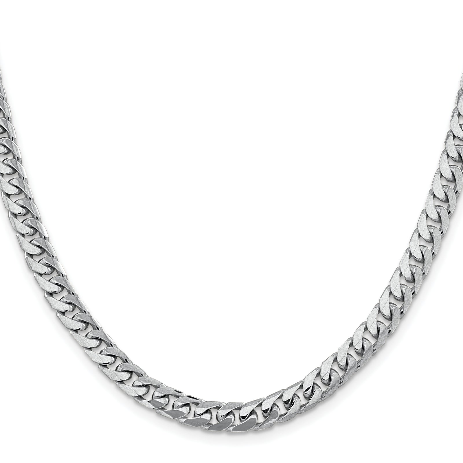 14k White Gold 6.25mm Solid Miami Cuban Chain