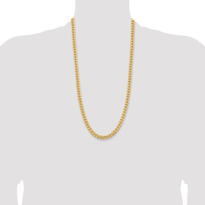 14k 6.75mm Solid Miami Cuban Chain