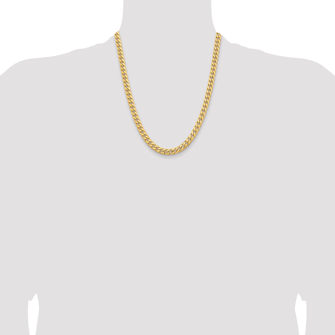 14k 6.75mm Solid Miami Cuban Chain